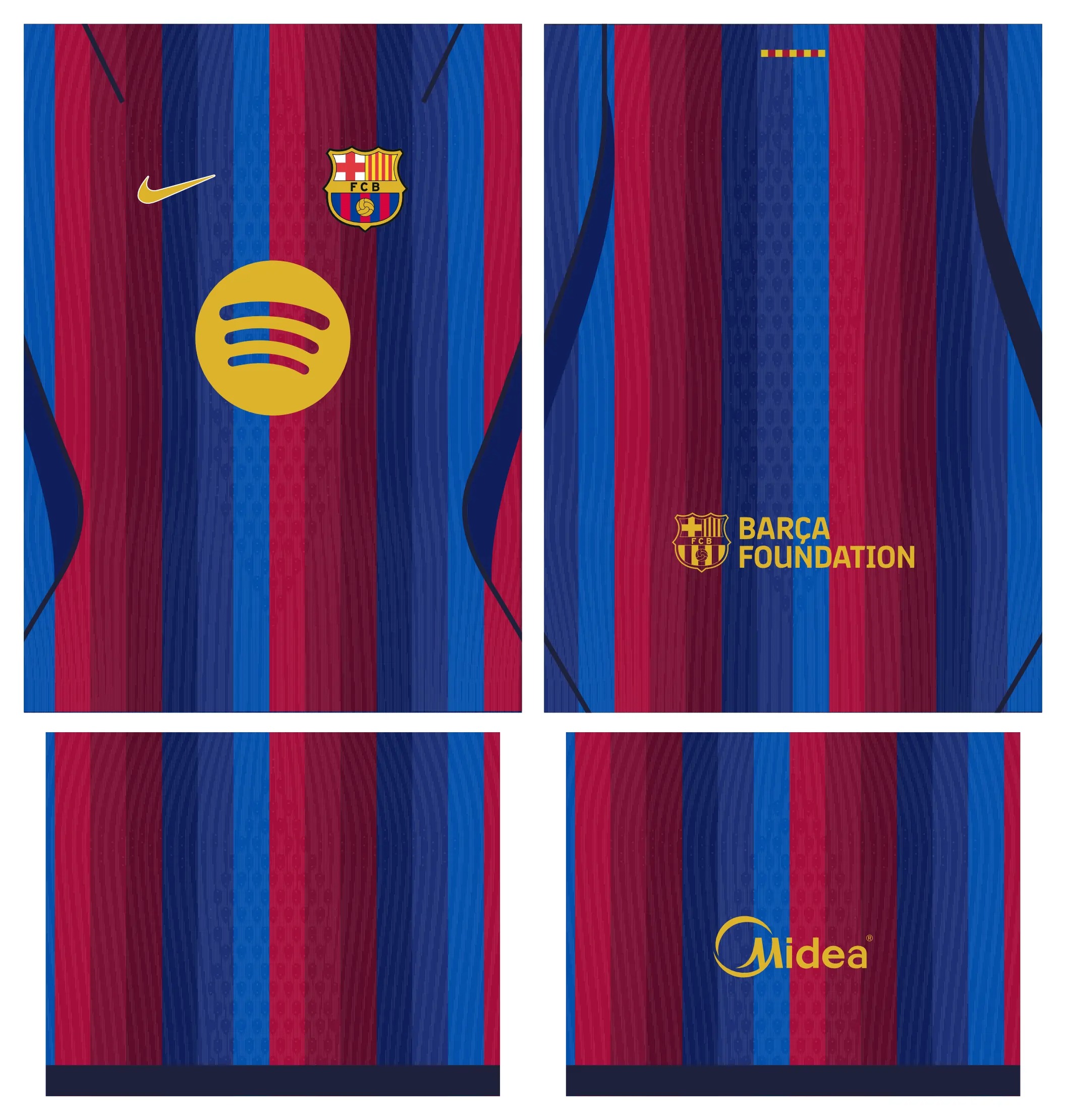 Arte Vetor Camisa Barcelona Titular 2026-2027