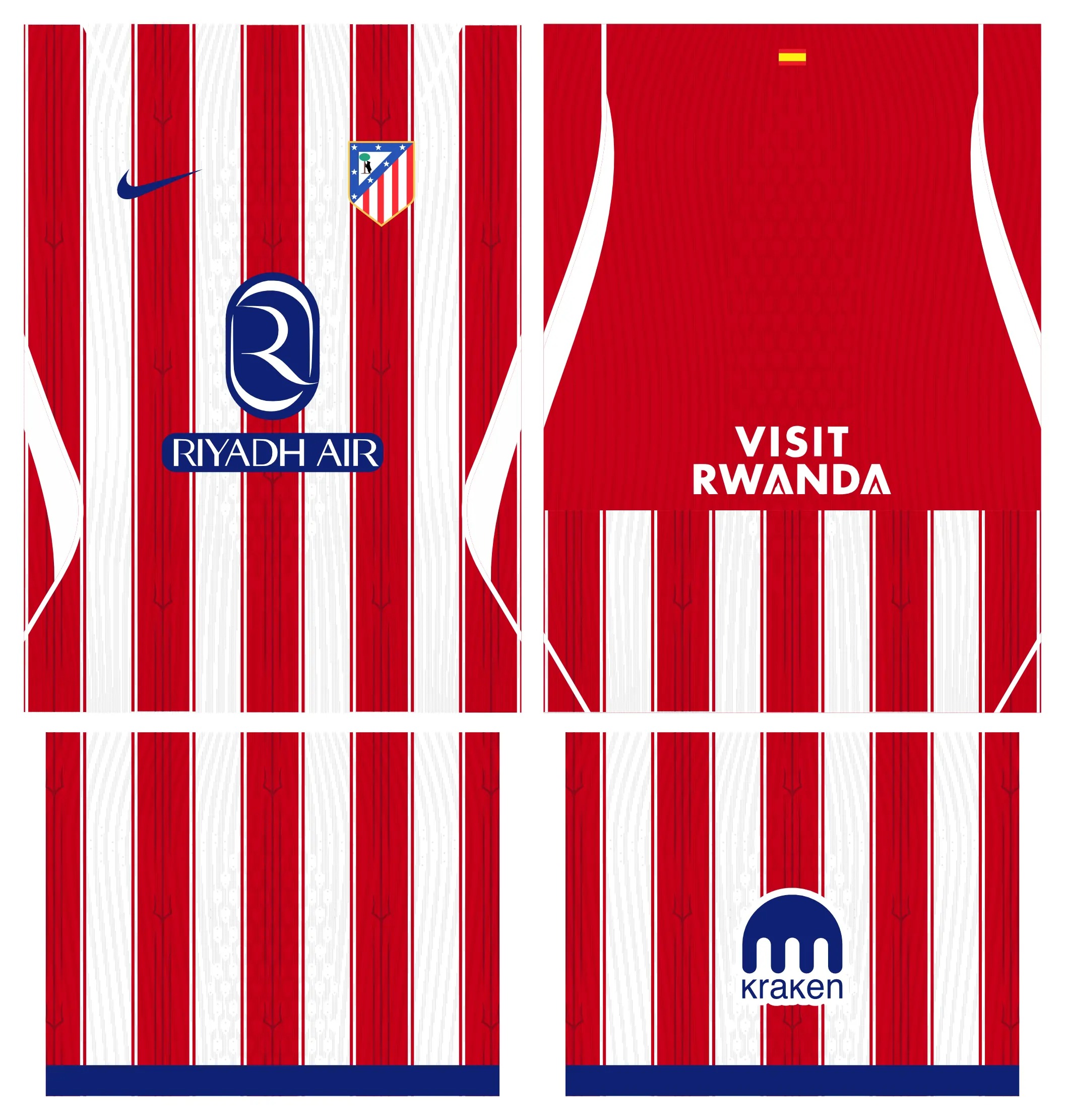 Arte Vetor Camisa Atlético de Madrid Titular 2026-2027